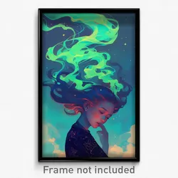 Art Poster - Distorted Aurora (Psychedelic Trippy Weird 11x17 Print)