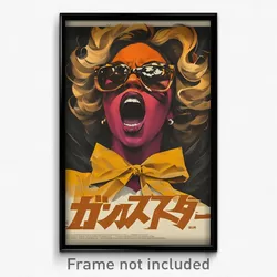 Brazilian Movie Poster - Woman Feeling Moody, Warlike Yellow Bowtie (Art Print)