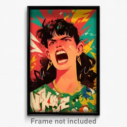 Brazilian Movie Poster - Girl Feeling Aggressive, Second Hand White Scrunchie
