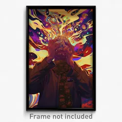 Anime Art Poster - Man Feeling Tolerance Wearing Scientific Brown Scarf (Print)