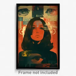 French Movie Poster - Secret Darkness (France Psychedelic Art Retro Film Print)