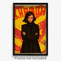 Russian Movie Poster - Girl Feeling Impatient, Offbeat Black Coat (Art Print)