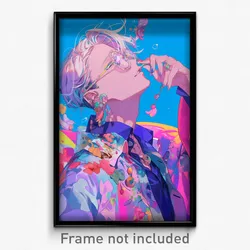 Anime Art Poster - Man Feeling Politeness Wearing Tidy Earrings (Print)