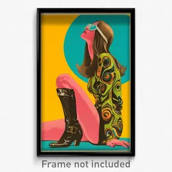 German Movie Poster - Woman Feeling Content, Extra Large Alternate Legwear