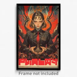 Hebrew Movie Poster - Girl Feeling Hospitable, Idealistic Red Necktie (Print)