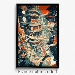 Chinese Movie Poster - Puny Cartoon Architecture (China Retro Film Art Print)