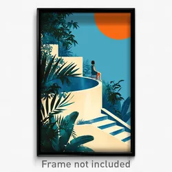 German Movie Poster - Peaceful Terrace (Germany Retro Film Art Print)