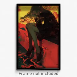 Art Poster - Damaged Dike (Psychedelic Trippy Weird 11x17 Cartoon Print)