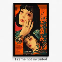 French Movie Poster - Woman Feeling Anxious, Cherry Ribbon Trimmed Clothes