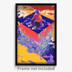 Art Poster - Clean Flood (Psychedelic Trippy Weird 11x17 Cartoon Print)
