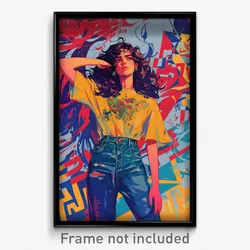 Greek Movie Poster - Girl Feeling Self Loathing, Gorgeous Jeans (Art Print)