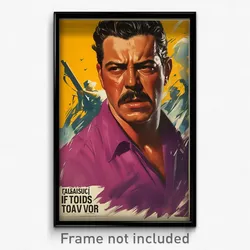 Mexican Movie Poster - Man Feeling Vicious, Fabulous Purple Sweater (Art Print)