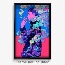 Anime Art Poster - Man Feeling Attentiveness, Thoughtful Track Suit (Print)