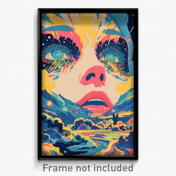 Icelandic Movie Poster - Liquid Camp (Iceland Psychedelic Art Retro Film Print)