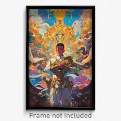 Thai Movie Poster - Boy Feeling Gloomy, Multicolored White Armor (Art Print)
