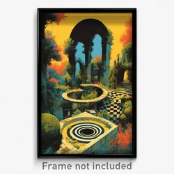 German Movie Poster - Rundown Rectory (Germany Psychedelic Art Retro Film Print)