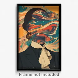 French Movie Poster - Woman Feeling Wrath, Stupendous White Ribbon (Art Print)