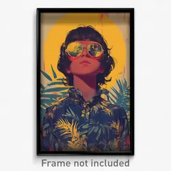 Mexican Movie Poster - Boy Feeling Sentimentality, Realistic Eyewear On Headwear