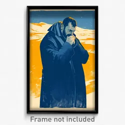 Icelandic Movie Poster - Man Feeling Charity, Taut Winter Coat (Art Print)