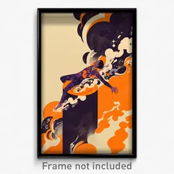 Icelandic Movie Poster - Man Feeling Confusion, Majestic Purple Leotard (Print)