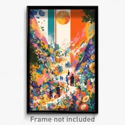 Greek Movie Poster - Flowery Vault (Greece Psychedelic Art Retro Film Print)