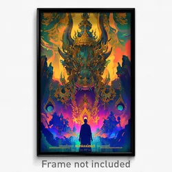 Thai Movie Poster - Major Dugout (Thailand Psychedelic Art Retro Film Print)