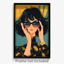 Indonesian Movie Poster - Girl Feeling Moody, Classic Black Framed Eyewear