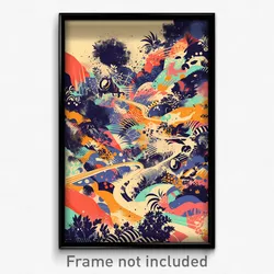 French Movie Poster - Unkempt Muster (France Psychedelic Art Retro Film Print)