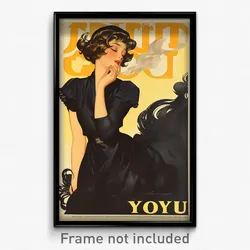 French Movie Poster - Girl Feeling Curiosity, Stunning Shiny Legwear (Art Print)