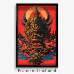 Thai Movie Poster - Red Dominion (Thailand Psychedelic Art Retro Film Print)