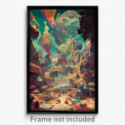 Movie Art Poster - Barren Marketplace (Psychedelic Retro Weird Film Print)