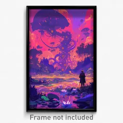 Art Poster - Dim Wetland (Psychedelic Trippy Weird 11x17 Print)