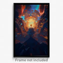 Art Poster - Nocturnal Fort (Psychedelic Trippy Weird 11x17 Print)