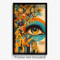 French Movie Poster - Lavish Journal (France Psychedelic Art Retro Film Print)