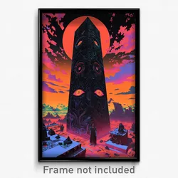 Thai Movie Poster - Terrific Obelisk (Thailand Psychedelic Art Retro Film Print)