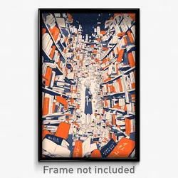 Japanese Movie Poster - Rundown Library (Japan Psychedelic Art Retro Film Print)