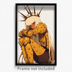 Art Poster - Sea Urchin Feeling Bored Wearing Vigorous Gold Armor