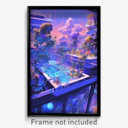 Art Poster - Frozen Balcony (Psychedelic Trippy Weird 11x17 Print)