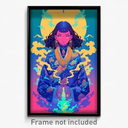 Anime Art Poster - Woman Feeling Puzzled Wearing Royal Borrowed Garments (Print)