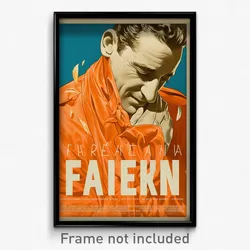 French Movie Poster - Man Feeling Gratitude, Flippant Orange Ribbon (Art Print)