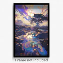 Art Poster - Mushy Land (Psychedelic Trippy Weird 11x17 Print)