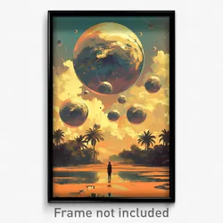 Movie Art Poster - Brown Lagoon (Psychedelic Trippy Retro Cartoon Film Print)