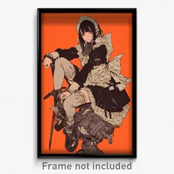 Anime Art Poster - Woman Feeling Comfortable Wearing Grimy Maid (Print)