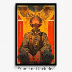 Russian Movie Poster - Boy Feeling Optimistic, Grimy Gold Choker (Art Print)