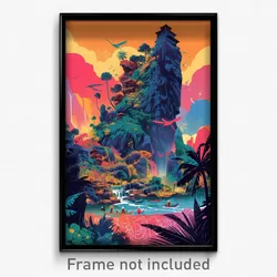 Thai Movie Poster - Watery Outcropping (Thailand Retro Film Art Print)