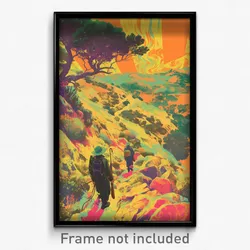 Hebrew Movie Poster - Simple Isthmus (Israel Psychedelic Art Retro Film Print)
