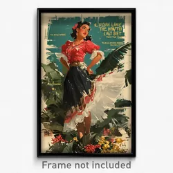 Mexican Movie Poster - Girl Feeling Attentiveness, Spectacular Clothes Pull
