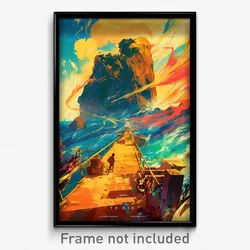 French Movie Poster - Unkempt Pier (France Psychedelic Art Retro Film Print)