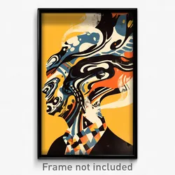 German Movie Poster - Memorable Head (Germany Psychedelic Art Retro Film Print)