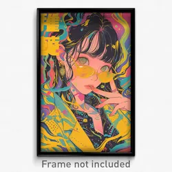 Vietnamese Movie Poster - Girl Feeling Distracted, Whimsical Yellow Vest (Print)